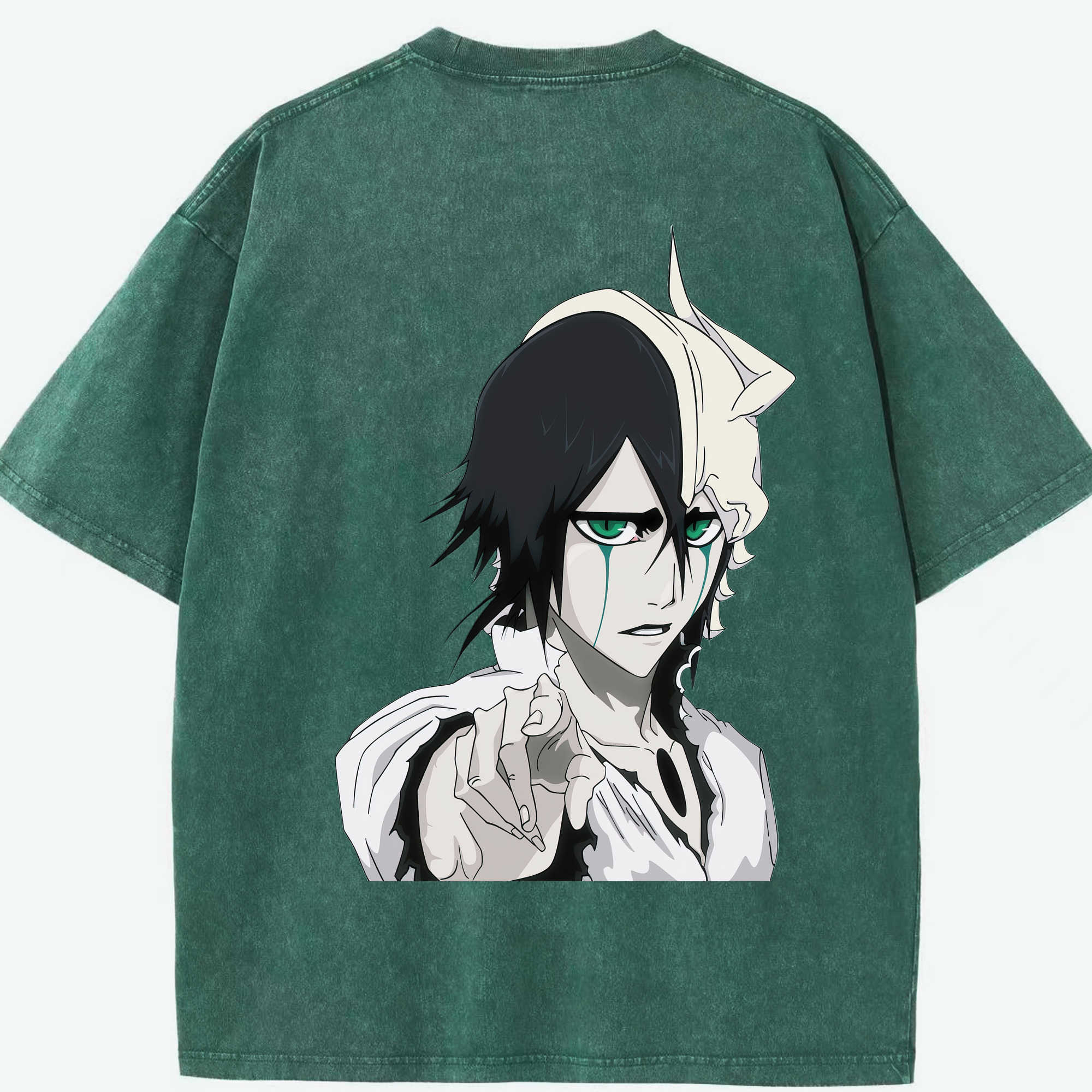 （画像用） ブリーチ ウルキオラ·シファー BLEACH Ulquiorra cifer 綿100% ヴィンテージ風 半袖Tシャツ（背面プリント）
